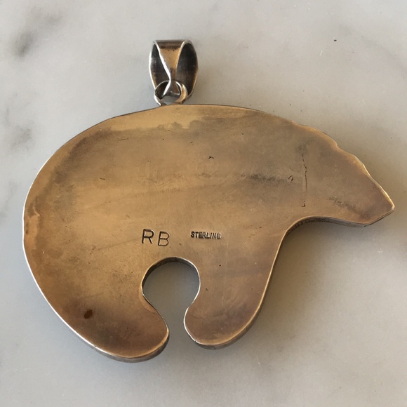 Sold Vintage Navajo Richard Begay Bear Pendant - Picture 8 of 11